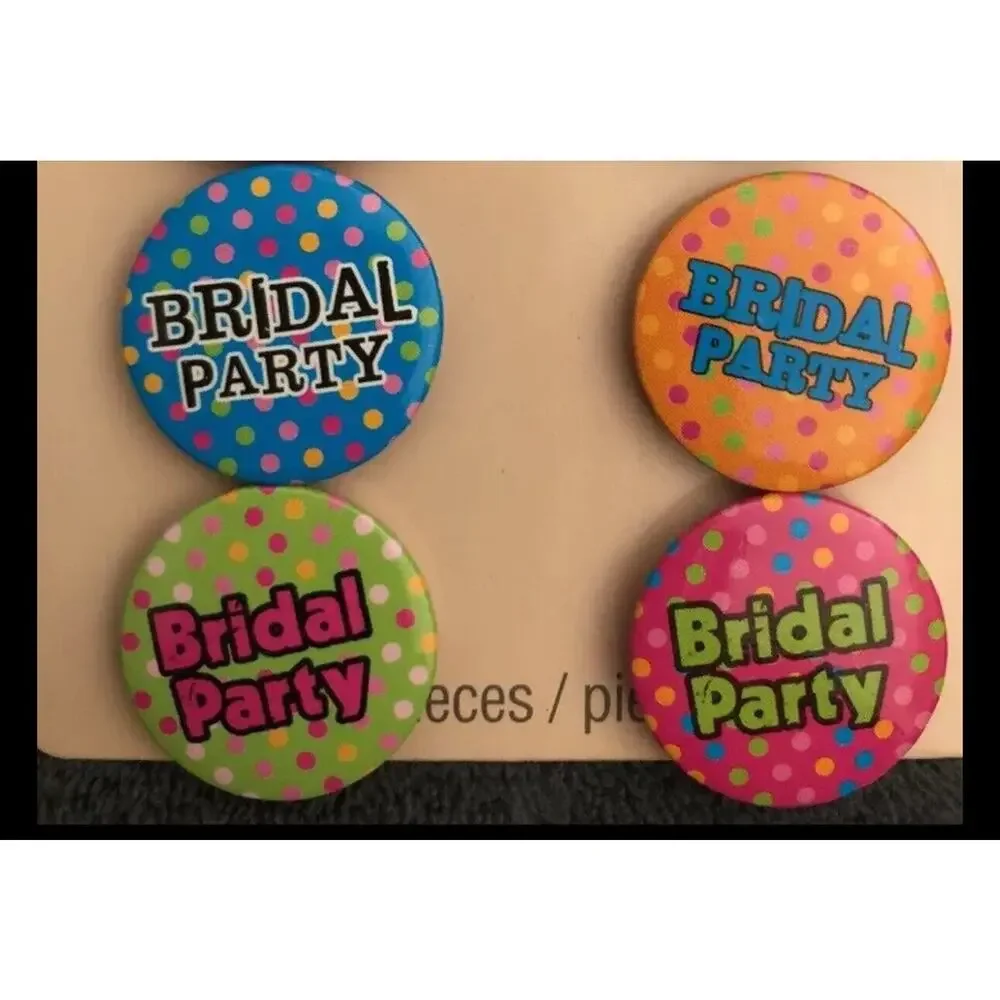 Bride Buttons Bachelorette Party, Bridal Party Buttons 6pc Novelty Pins Wedding‎